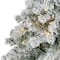 5ft. Pre-Lit Flocked Rock Springs Spruce Artificial Christmas Tree with Clear LED Lights